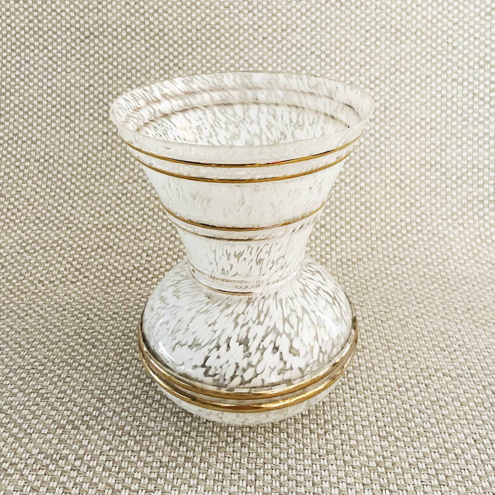 Art Deco Speckled Glass Vase – 1950s