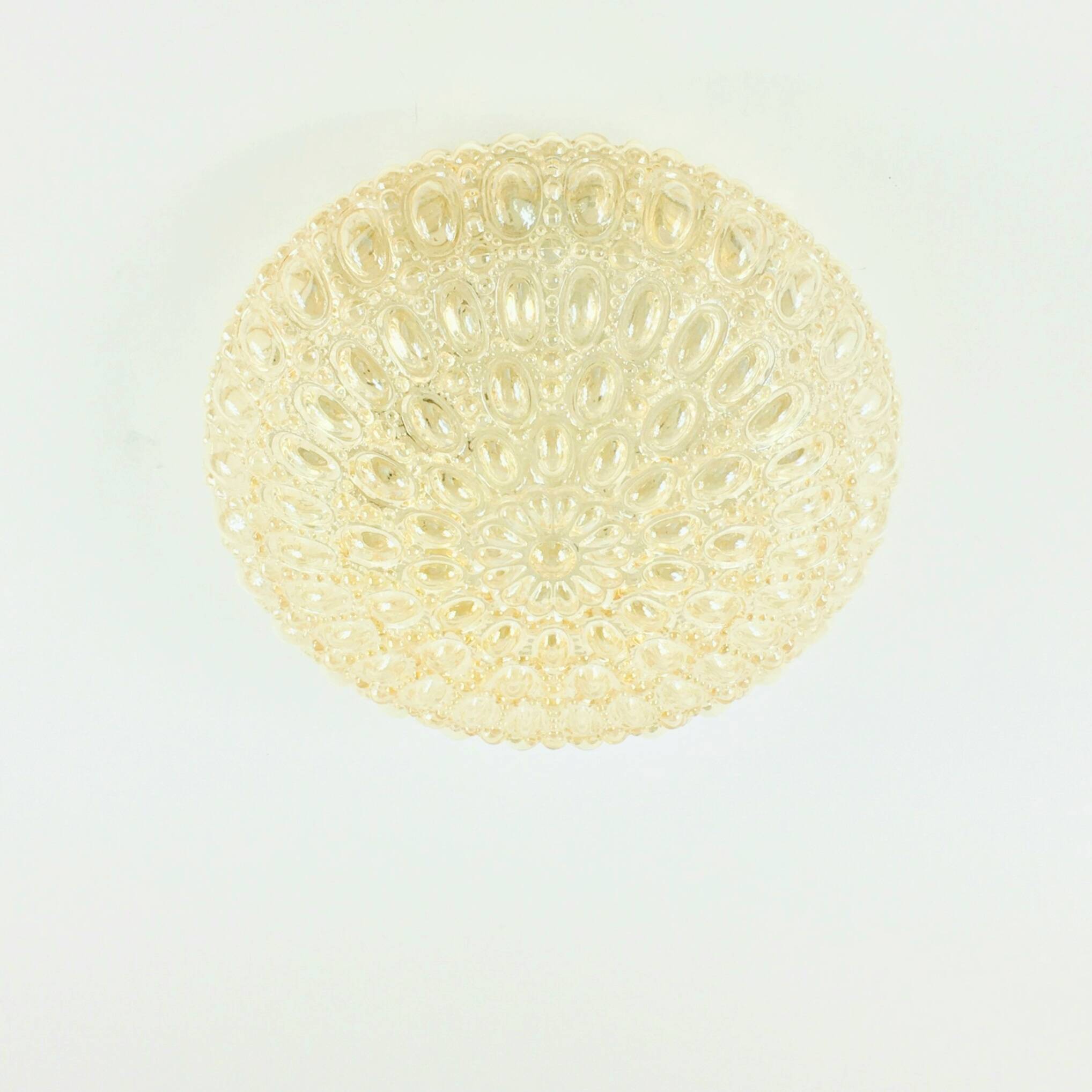 Large Amber Bubble Glass Ceiling Ceiling Light - H.Tynell, Limburg, 1960s