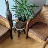 Rattan armchairs