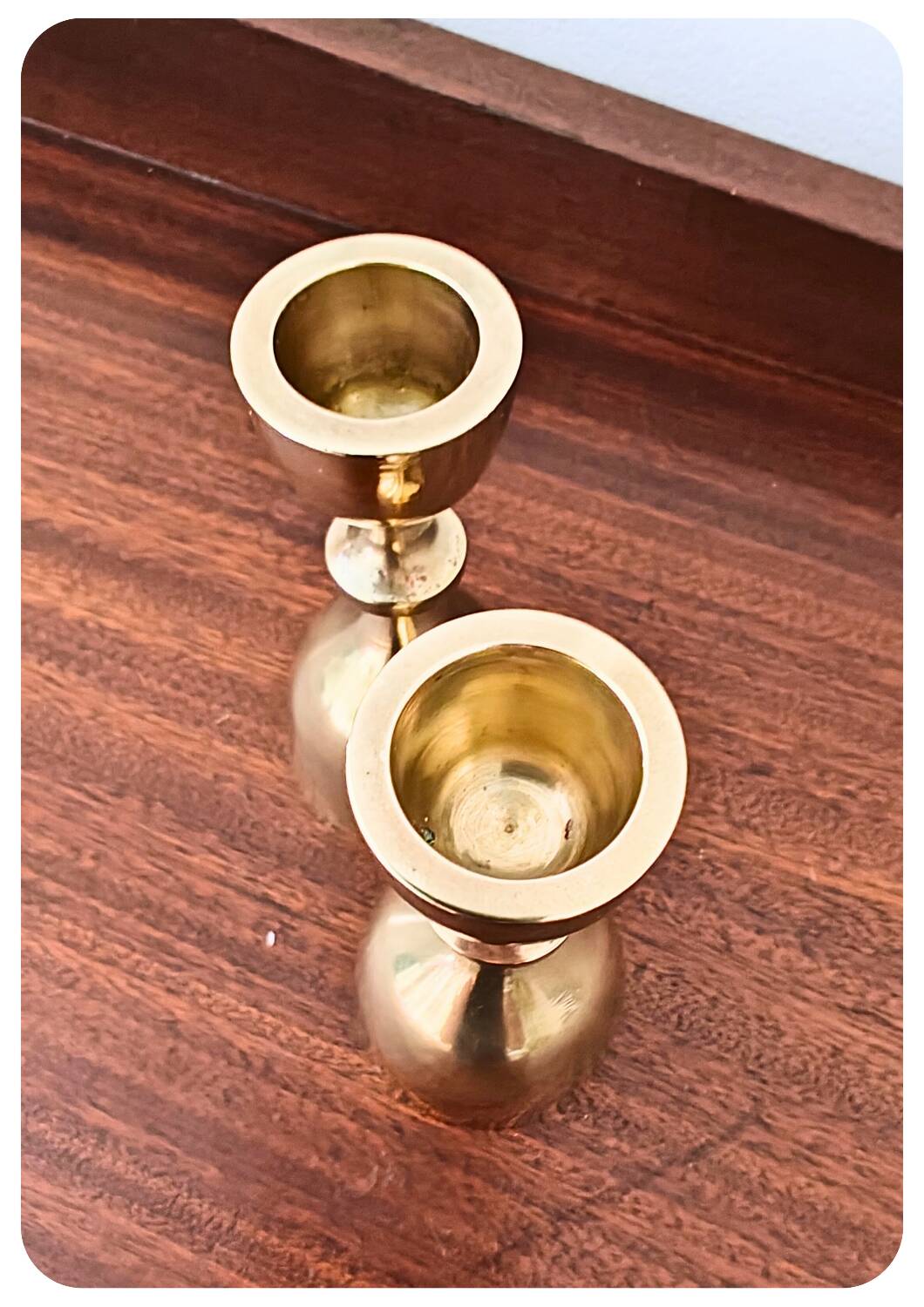 Vintage Solid Brass Candle Sticks - set of 2