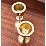 Vintage Solid Brass Candle Sticks - set of 2