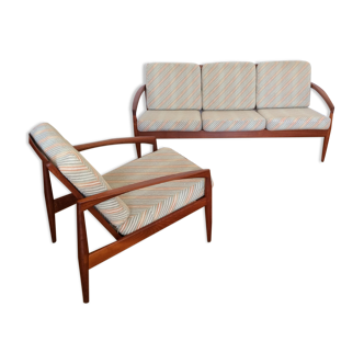 Danish sofa and armchair from the 1950s by Kaï Kristiansen