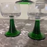 6 verres à pied vintage
