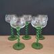 5 white wine glasses with twisted stems