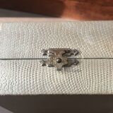 Silver metal towel round "Frédéric"