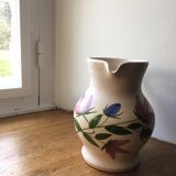 Hand-painted sandstone pitcher