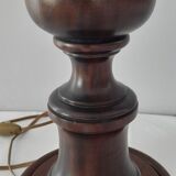 Wooden lamp base turns