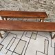 Lot deux bancs de ferme sapin vintage