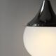 Space age glass and chrome ball suspension
