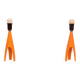Voss Belysning Orange Enamel table lamps 1950s Denmark