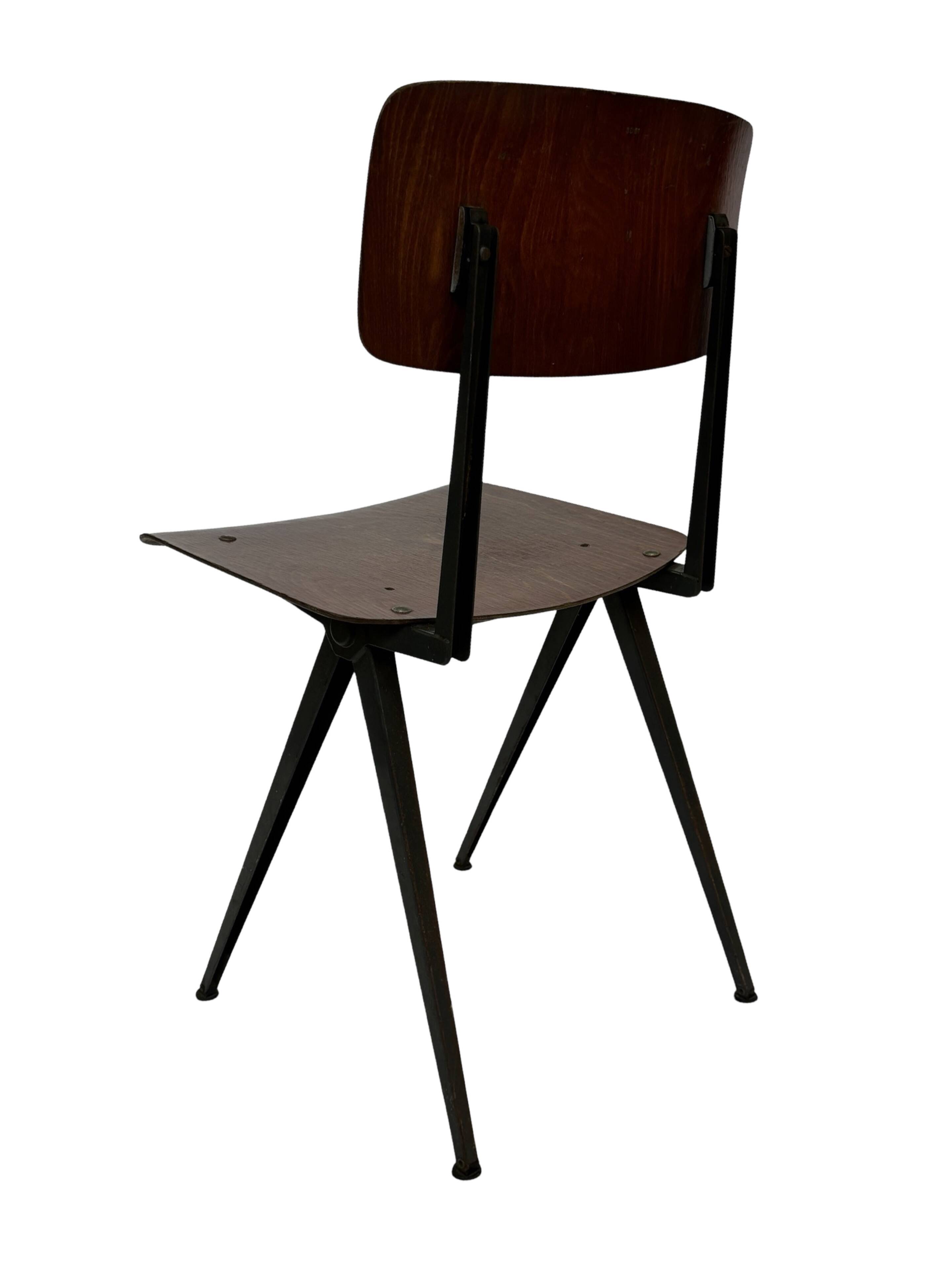 Vintage Marko holland industrial school chair 60's netherlands design