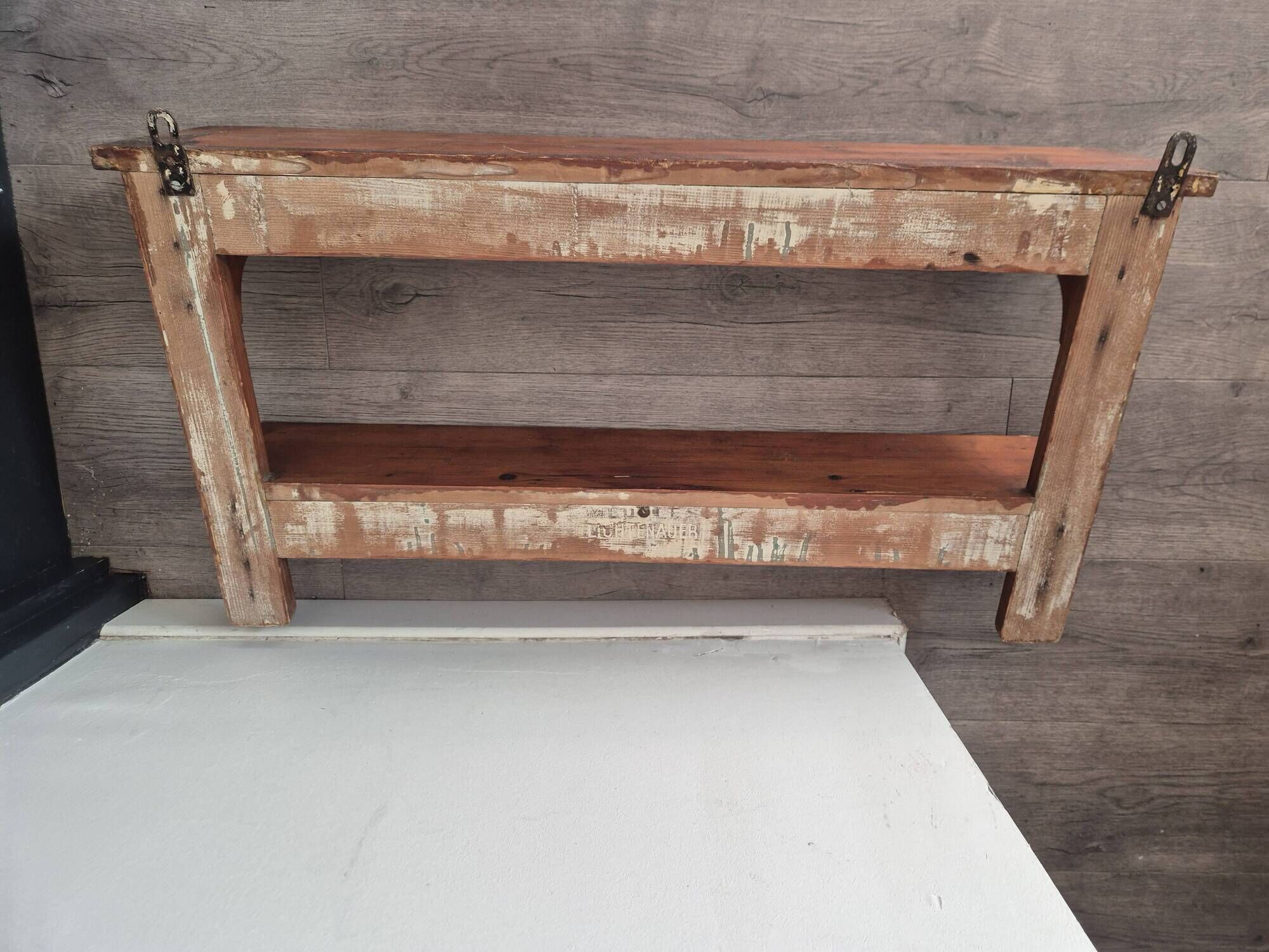 vintage wooden wall shelf Lichtenauer furniture