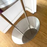 Superb dressing table, polished stainless steel side table, 70s design, Vintage Mobil
