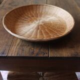 Round basketry top vintage wicker