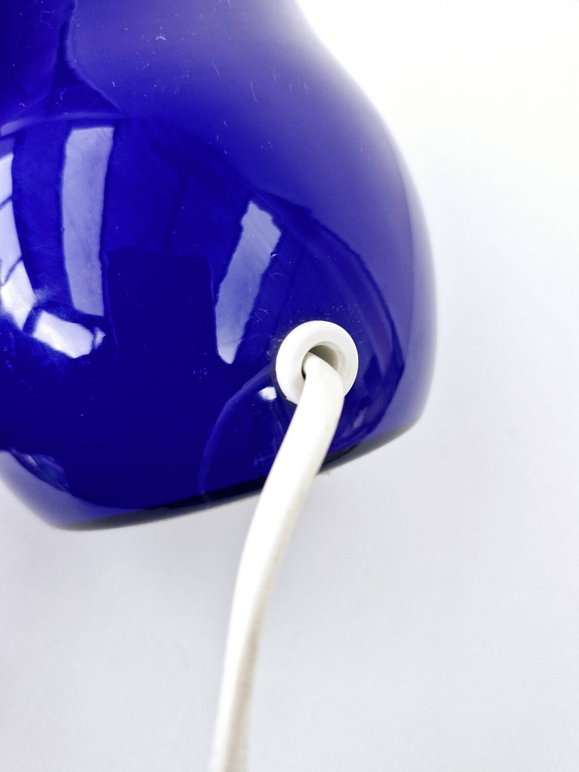 Lampe de table vintage 90's ikea design kvintant verre bleu