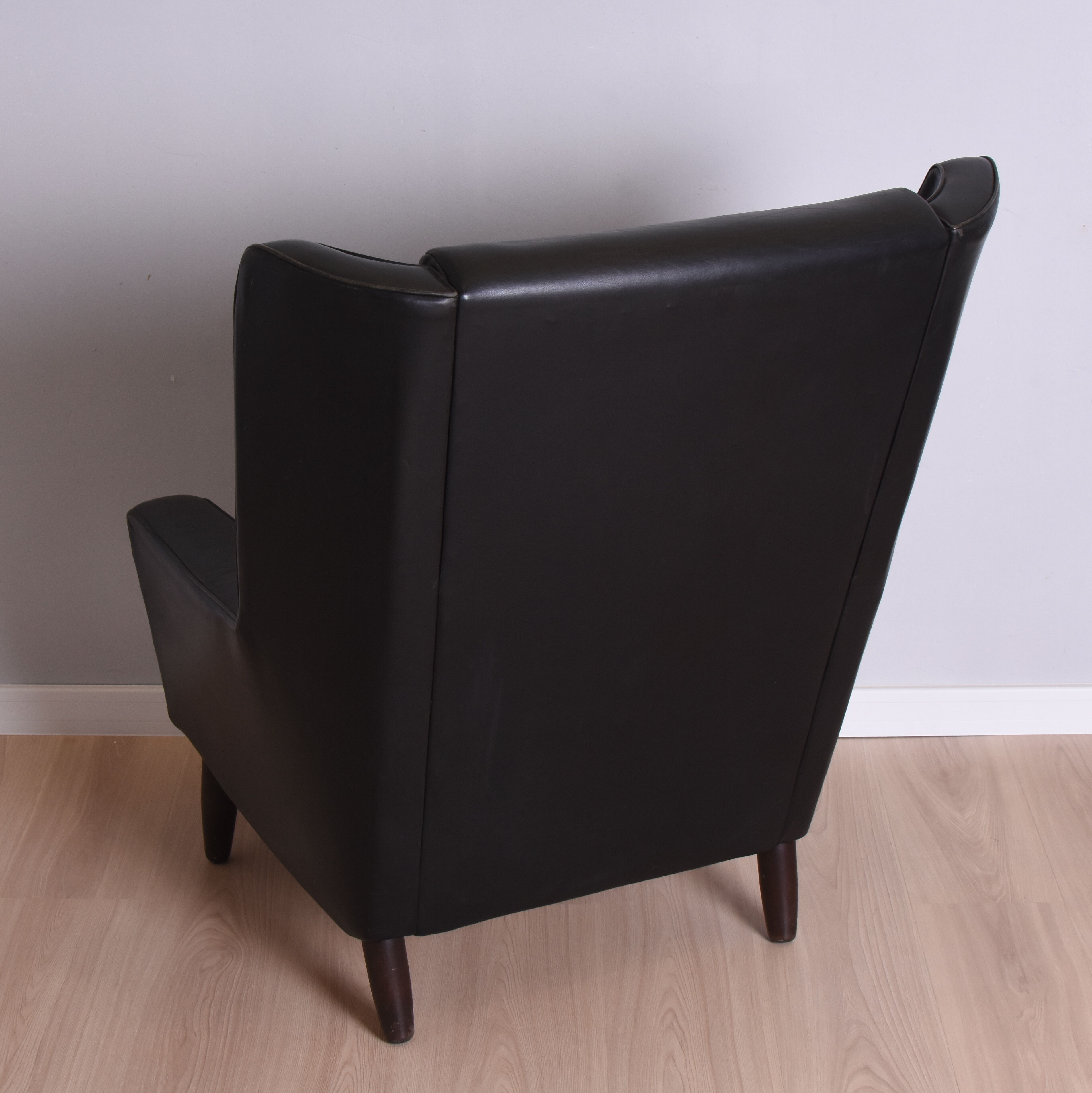 Scandinavian leather armchair, 1960s