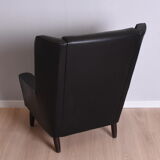 Scandinavian leather armchair, 1960s