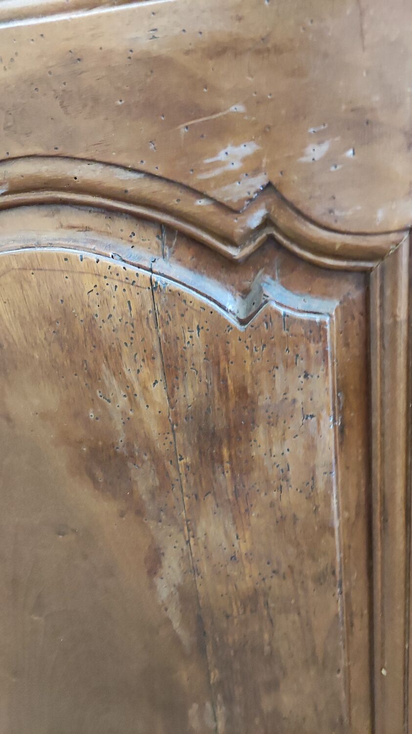 Sideboard with 2 doors and 2 drawers in walnut, 18th