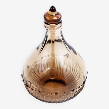 Vintage smoked glass perfume bottle