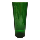 Grand vase vintage en verre vert.