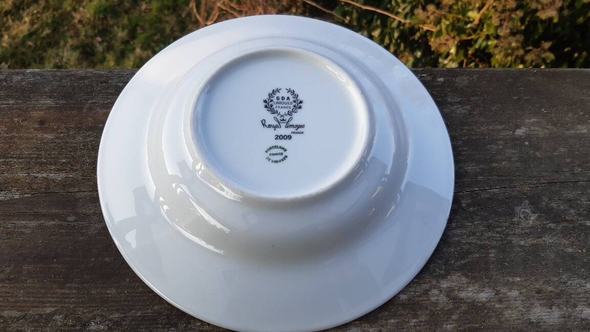 Set of 6 Limoges "marine nationale" soup plates