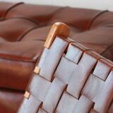 Pair of Teak & Leather heaters - model "Los Angeles" - Olivier de Schrijver