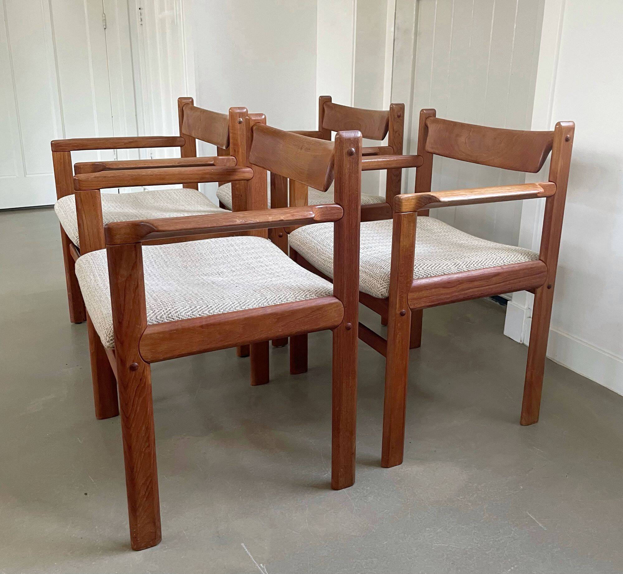 Set of wooden chairs, H.W. Klein for Bramin, Denmark, 1960s