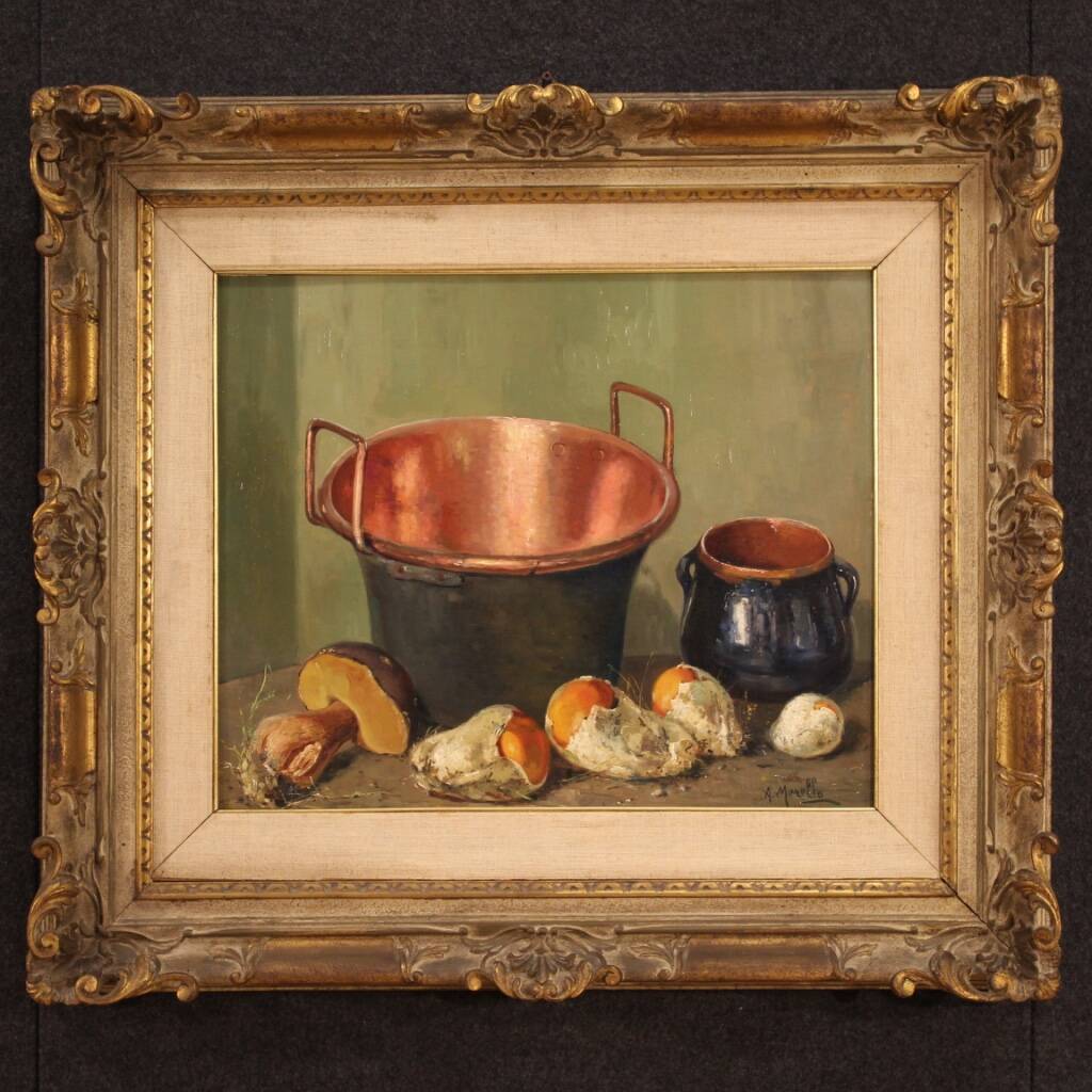 Superbe tableau signé nature morte du milieu du 20ème siècle