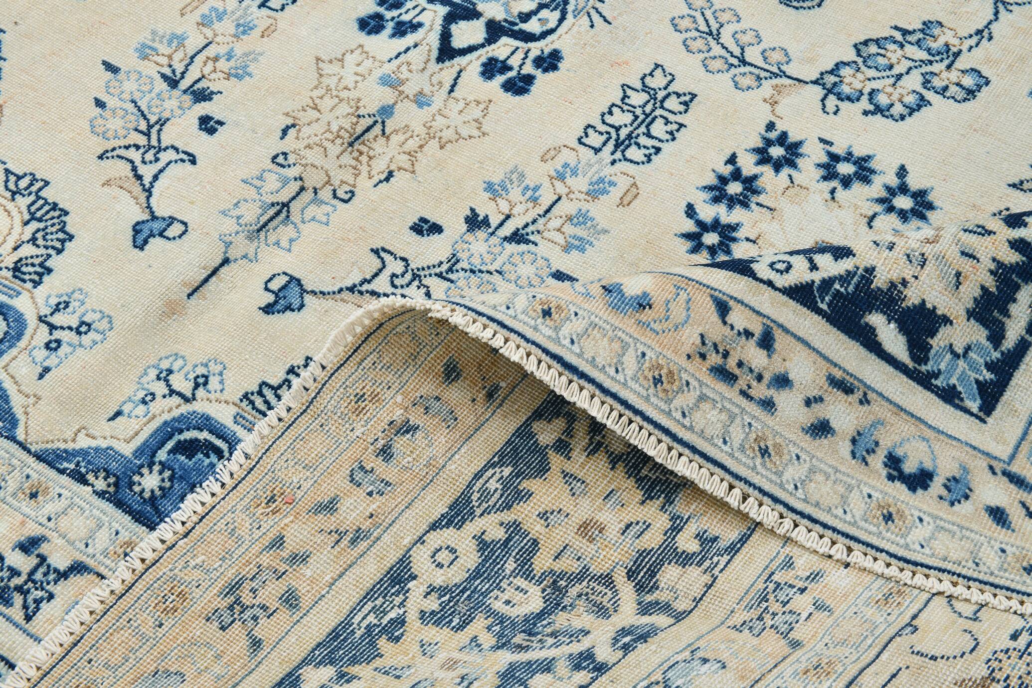 9x12 Antique 57s Classic Pattern Blue Persian Area Rug, 282x385Cm