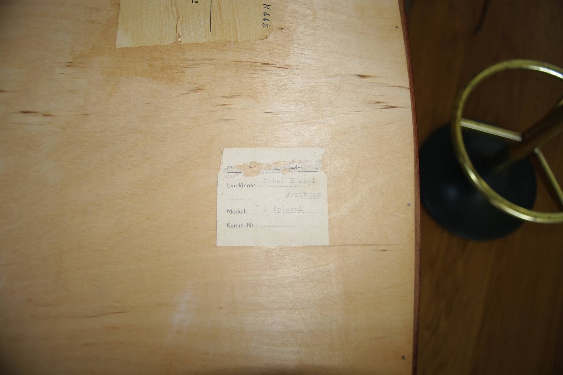 Large vintage teak mirror germany 1960