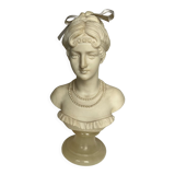 Bust of a woman in alabaster and onyx