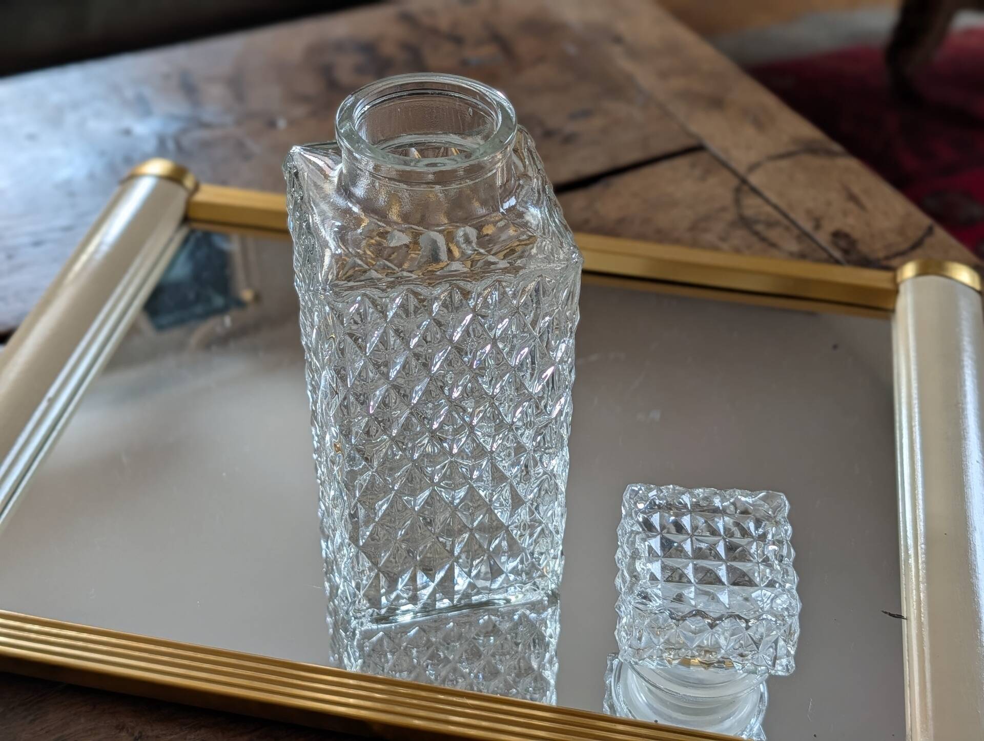 Vintage carafe 60/70 – geometric glass