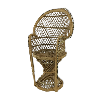 Rattan doll chair