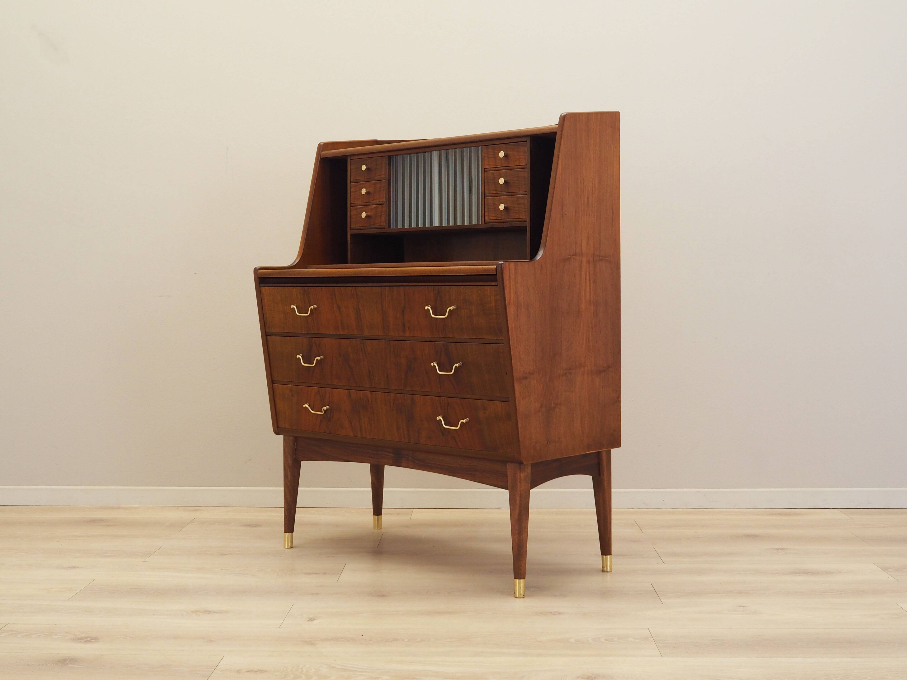 Walnut secretary, Danish design, 1970s, production: Denmark