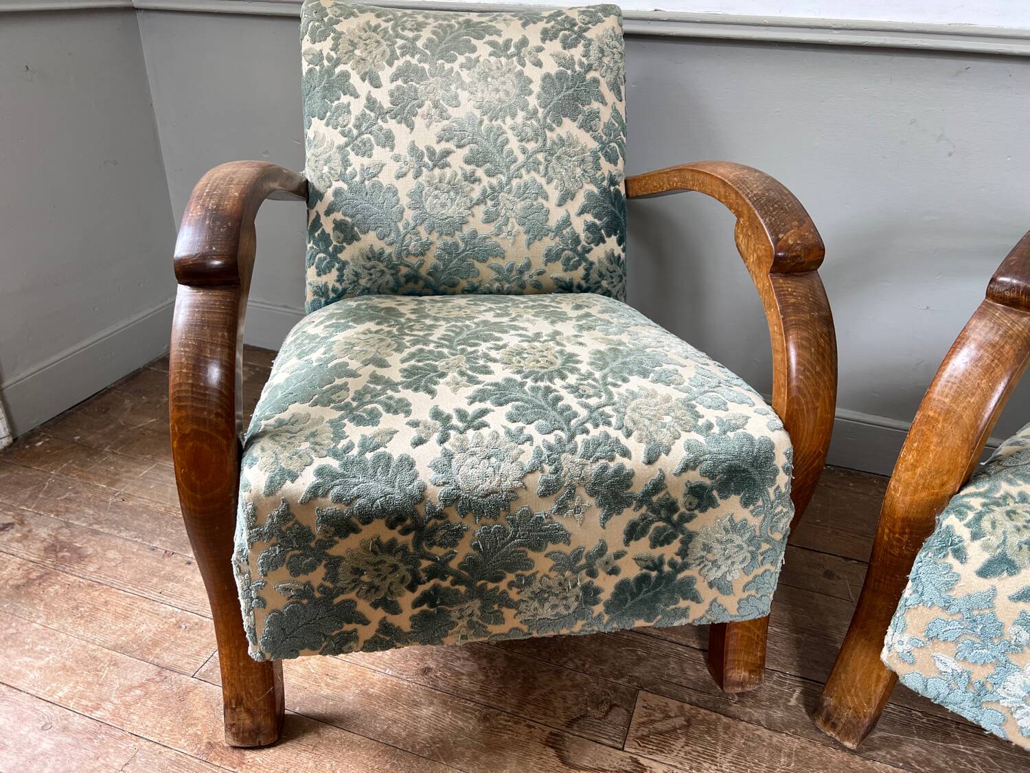 Pair of art deco armchairs