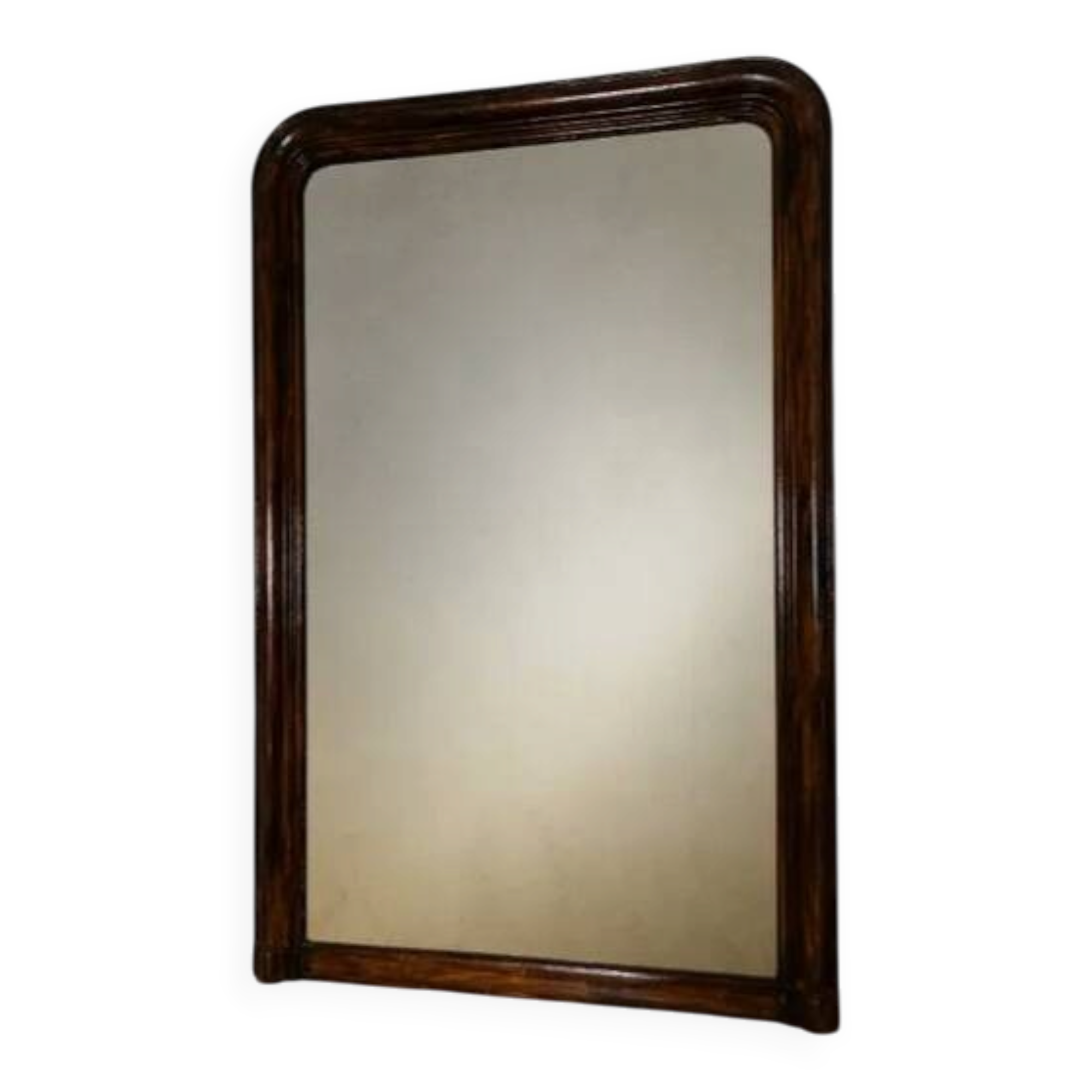 Grand miroir mural en bois mouluré