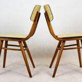 Vintage Formica and Wood Chairs from TON, 1960s, Set of 2