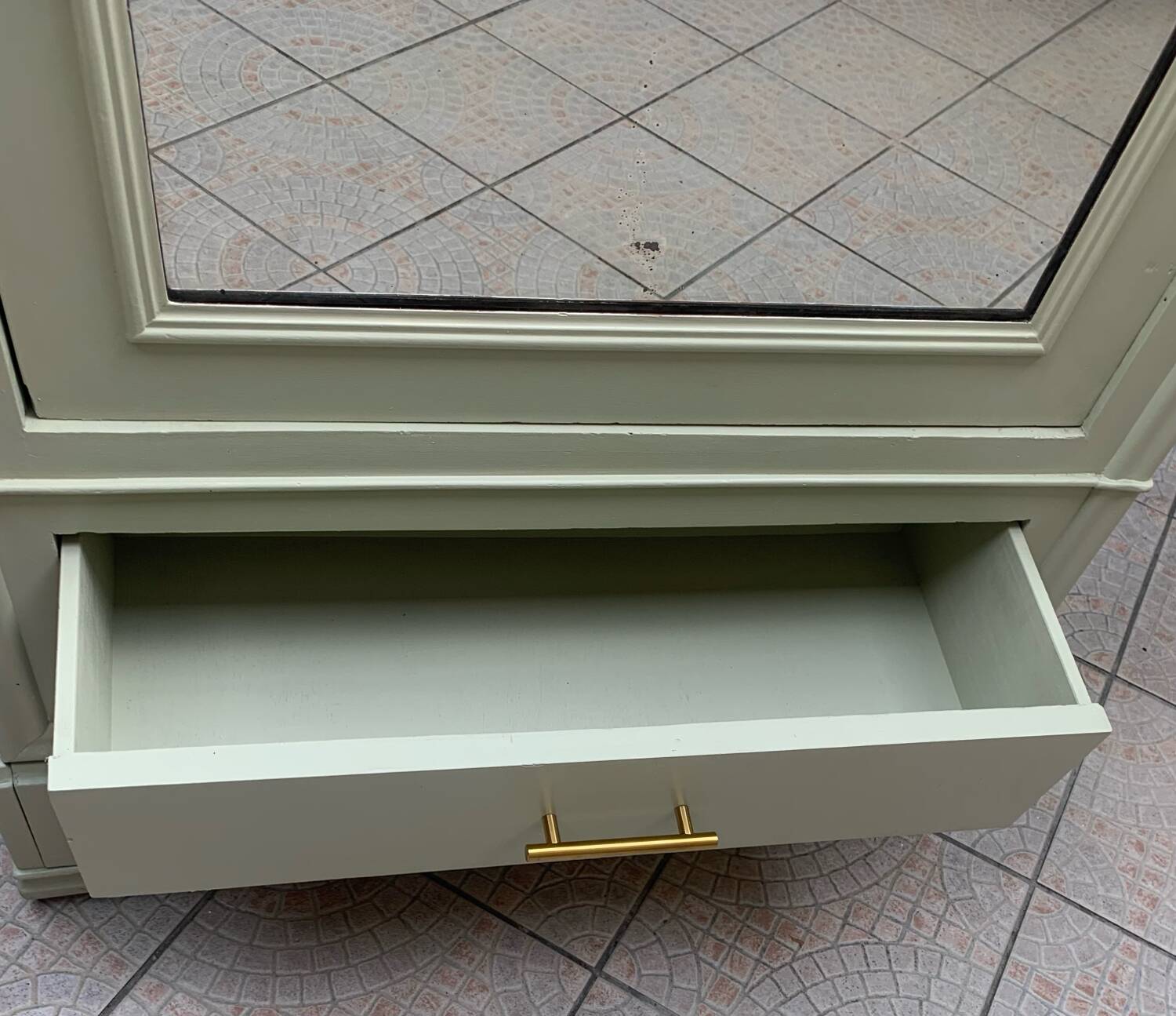 Old wooden bonnet cupboard