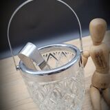 Ice bucket chiseled glass