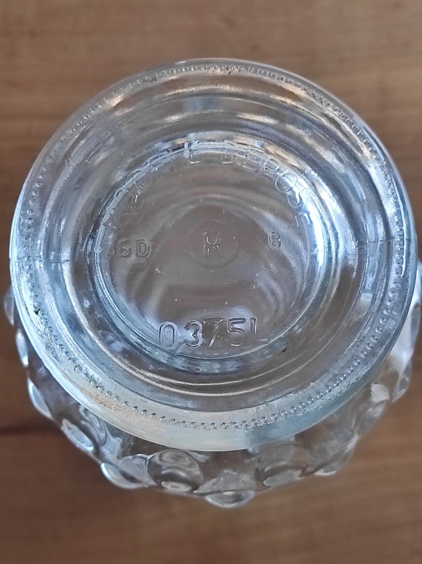 Vintage glass carafe 0.375 L