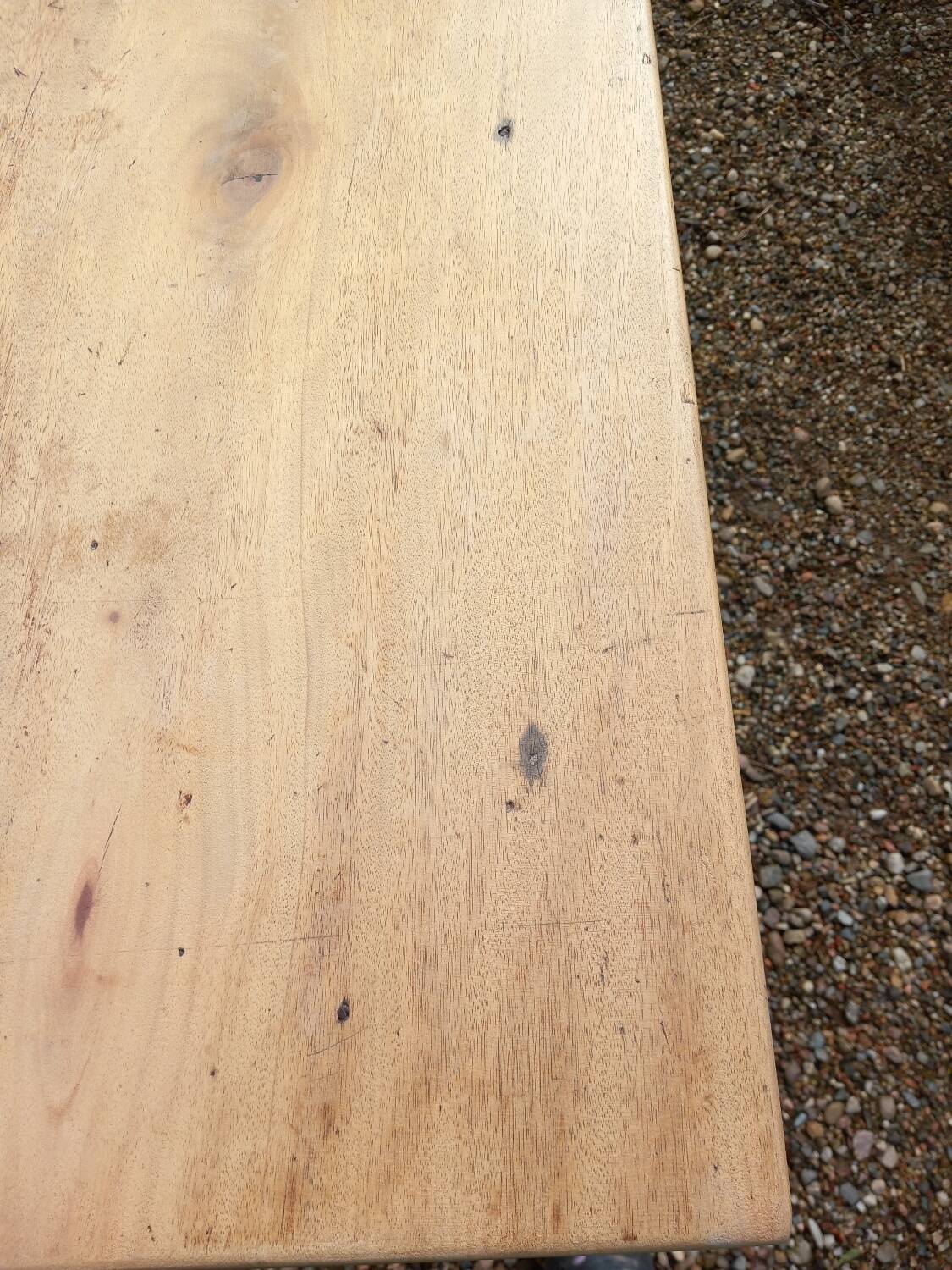 Old antique wooden bistro table