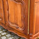 Louis XV display case in solid wood