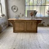 Two-sided central island counter in pine 220cm