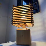 Constructivist wooden table lamp