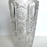 Carved crystal vase