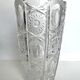 Carved crystal vase