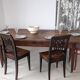 Campaign table in solid oak, Directoire style.