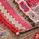 Raspberry Pink Tribal Vintage Runner Rug, Turkish Hallway Carpet,102x322 Cm