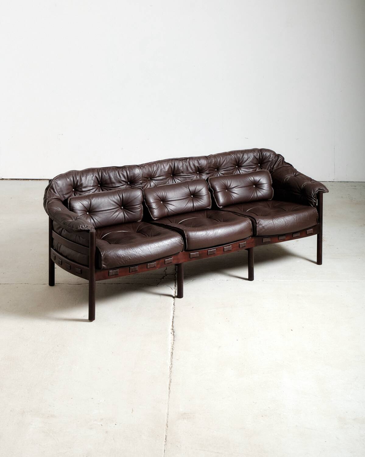 Canapé en cuir par Arne Norell pour Coja, Suède, années 1970