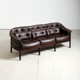 Canapé en cuir par Arne Norell pour Coja, Suède, années 1970